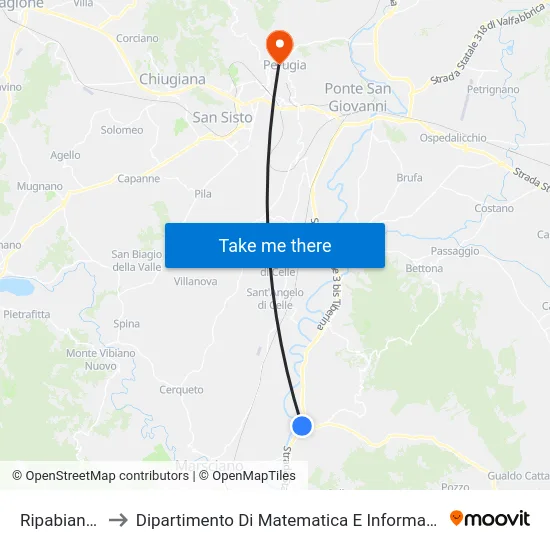 Ripabianca to Dipartimento Di Matematica E Informatica map
