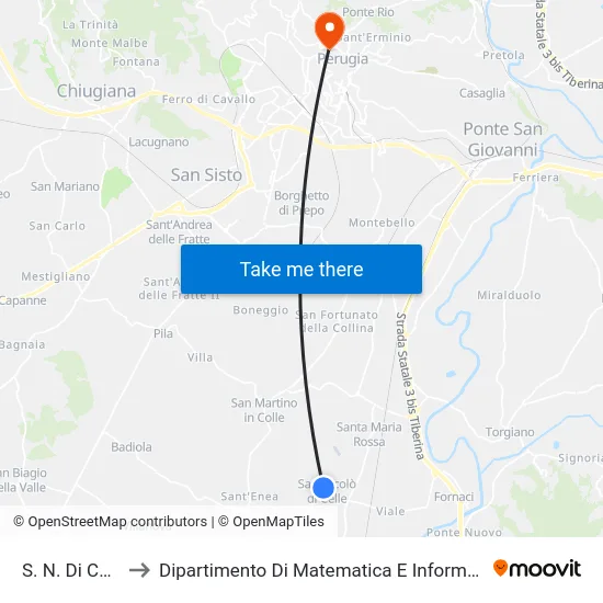 S. N. Di Celle to Dipartimento Di Matematica E Informatica map