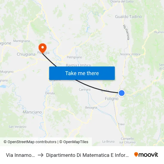 Lovers Street to Department of Mathematics and Computer Science map