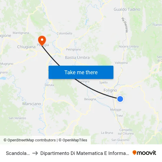 Scandolaro to Department of Mathematics and Computer Science map