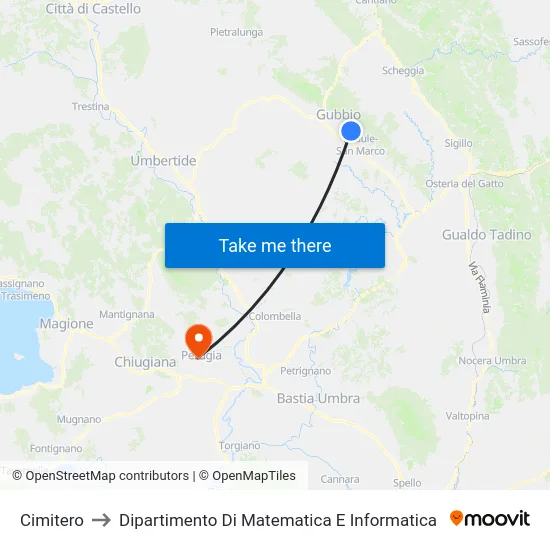 Cimitero to Dipartimento Di Matematica E Informatica map