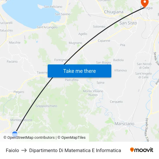 Faiolo to Dipartimento Di Matematica E Informatica map