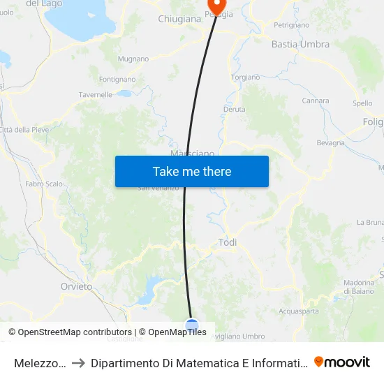 Melezzole to Department of Mathematics and Computer Science map