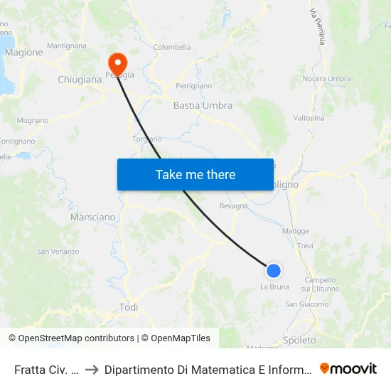 Fratta No. 38 to Department of Mathematics and Computer Science map