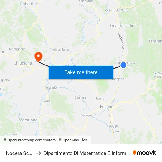 Nocera Scalo to Dipartimento Di Matematica E Informatica map