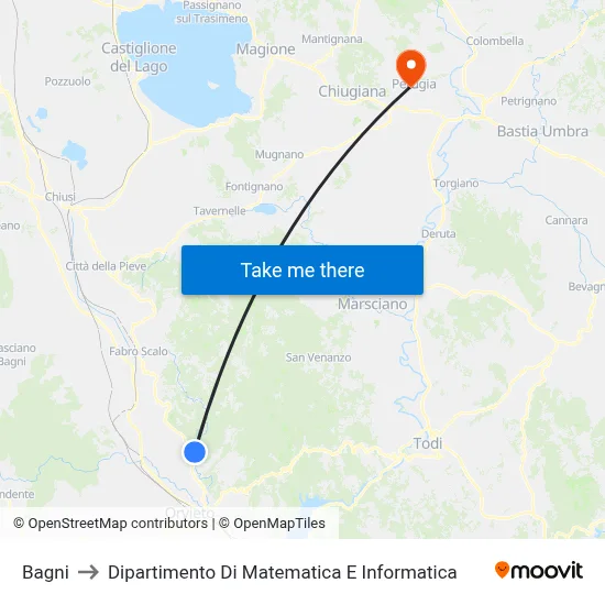 Baths to Department of Mathematics and Computer Science map