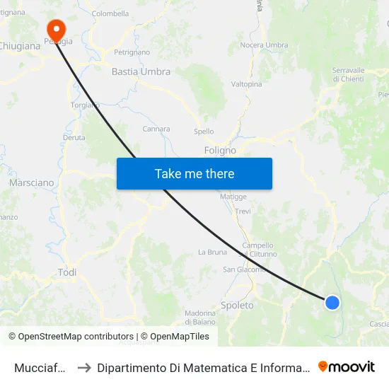 Mucciafora to Dipartimento Di Matematica E Informatica map
