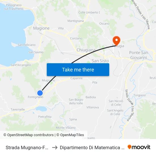 Strada Mugnano-Fontignano to Dipartimento Di Matematica E Informatica map