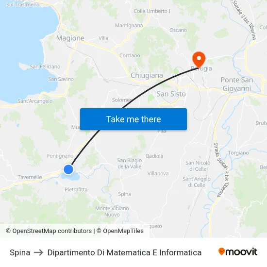 Spina to Dipartimento Di Matematica E Informatica map