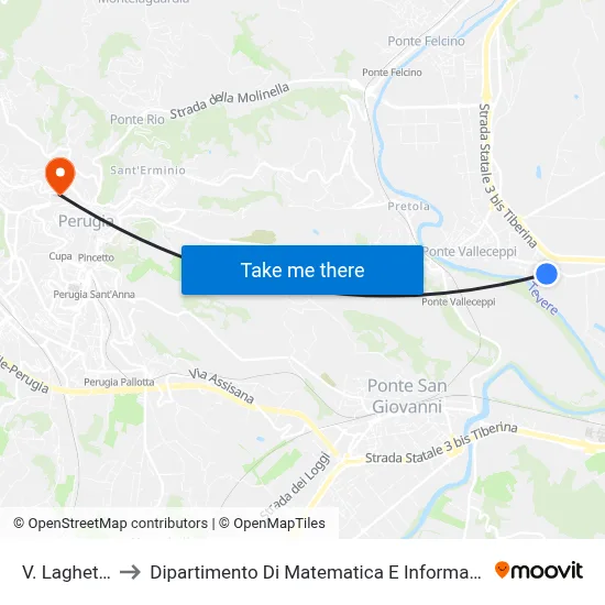 Via Laghetto to Department of Mathematics and Computer Science map
