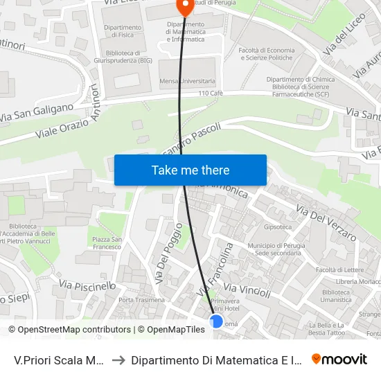Via Priori Escalator 1 to Department of Mathematics and Computer Science map