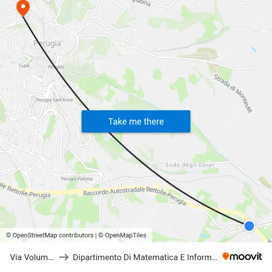 Volumnia Street to Department of Mathematics and Computer Science map