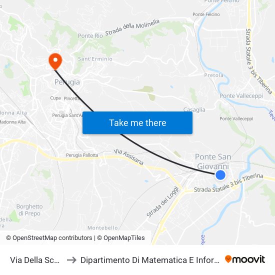 Via Della Scuola to Dipartimento Di Matematica E Informatica map