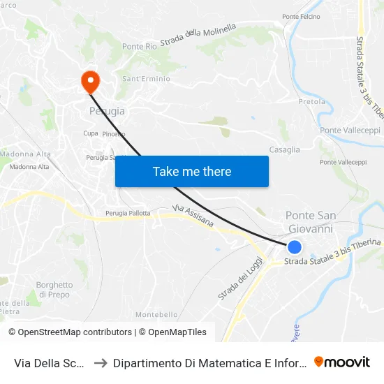 School Street to Department of Mathematics and Computer Science map