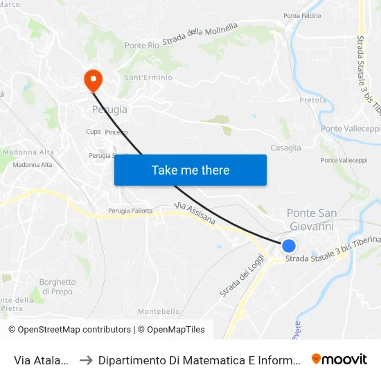 Atalanta Street to Department of Mathematics and Computer Science map