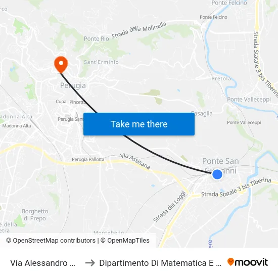 Alessandro Manzoni Street to Department of Mathematics and Computer Science map