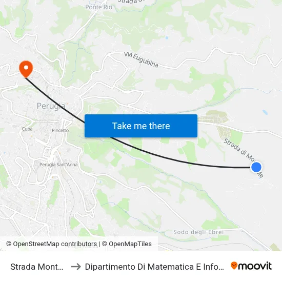 Montevile Road to Department of Mathematics and Computer Science map