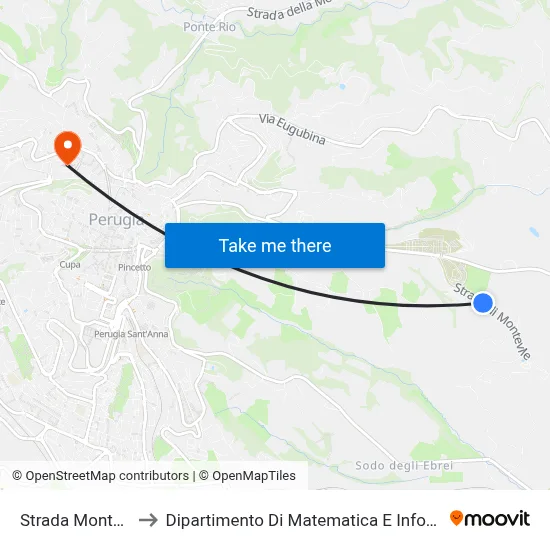 Montevile Road to Department of Mathematics and Computer Science map