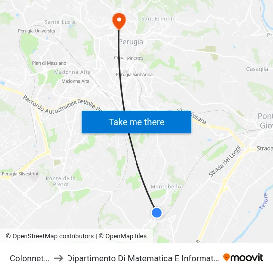 Colonnetta to Department of Mathematics and Computer Science map