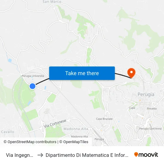 Via Ingegneria to Dipartimento Di Matematica E Informatica map