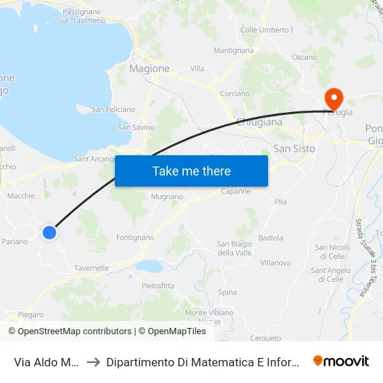 Via Aldo Moro to Dipartimento Di Matematica E Informatica map
