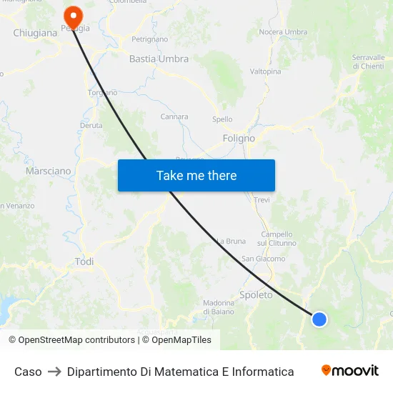 Caso to Dipartimento Di Matematica E Informatica map