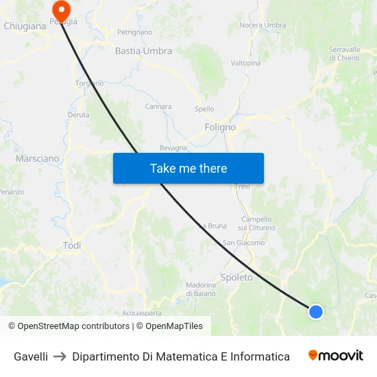 Gavelli to Dipartimento Di Matematica E Informatica map
