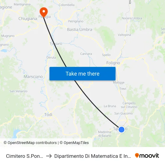 Cimitero S.Ponziano to Dipartimento Di Matematica E Informatica map