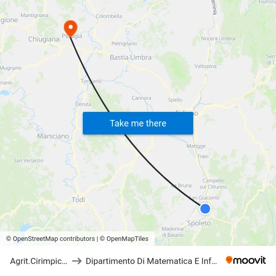 Agrit.Cirimpiccolo to Dipartimento Di Matematica E Informatica map