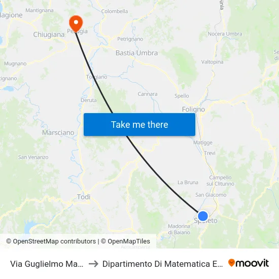 Via Guglielmo Marconi 12 to Dipartimento Di Matematica E Informatica map