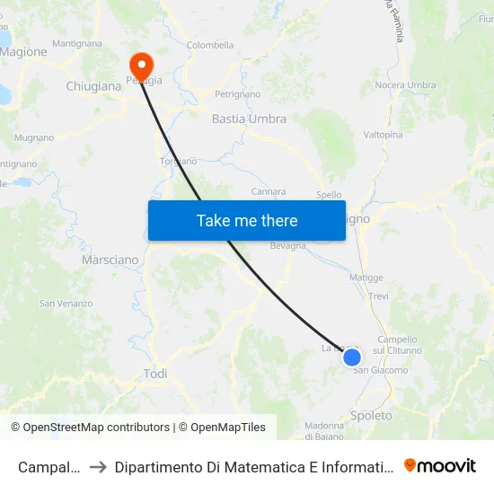 Campalto to Dipartimento Di Matematica E Informatica map