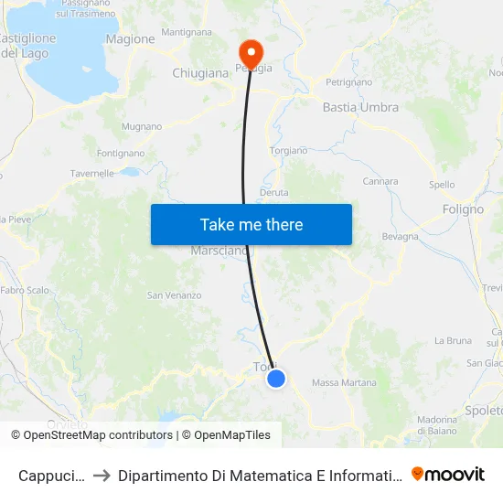 Cappucini to Department of Mathematics and Computer Science map