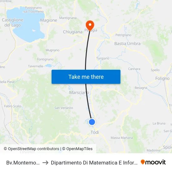Montemolino Junction to Department of Mathematics and Computer Science map