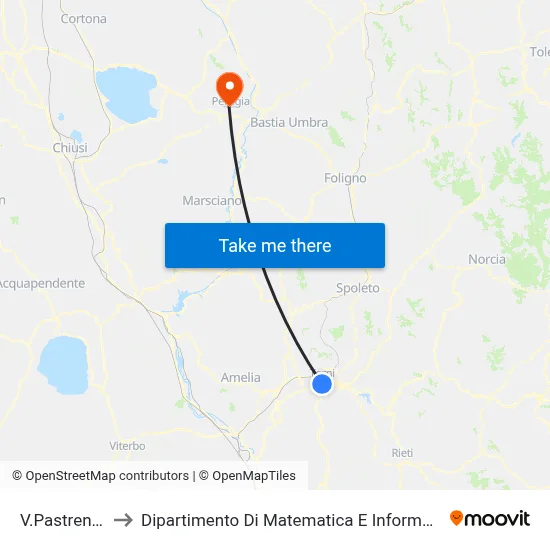 Via Pastrengo to Department of Mathematics and Computer Science map