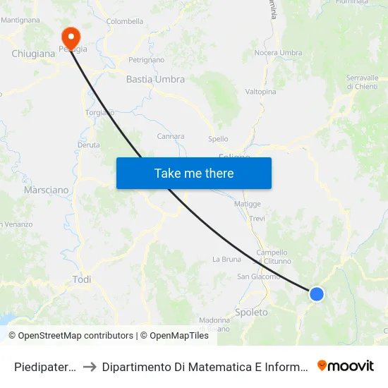 Piedipaterno to Dipartimento Di Matematica E Informatica map