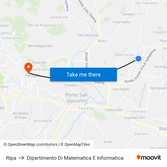 Ripa to Dipartimento Di Matematica E Informatica map