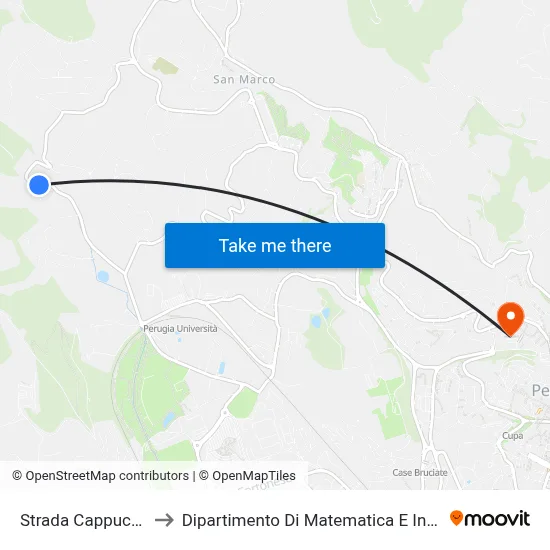 Cappuccinelli Road to Department of Mathematics and Computer Science map