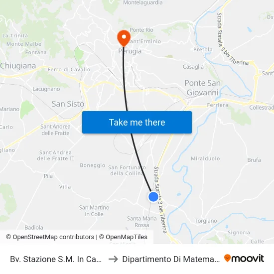 Bv. Stazione S.M. In Campo (A Richiesta) to Dipartimento Di Matematica E Informatica map