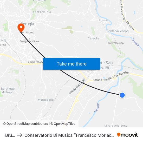 Brufa to Conservatorio Di Musica ""Francesco Morlacchi"" map