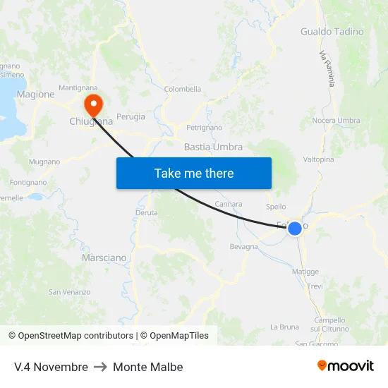 November 4th Street to Monte Malbe map