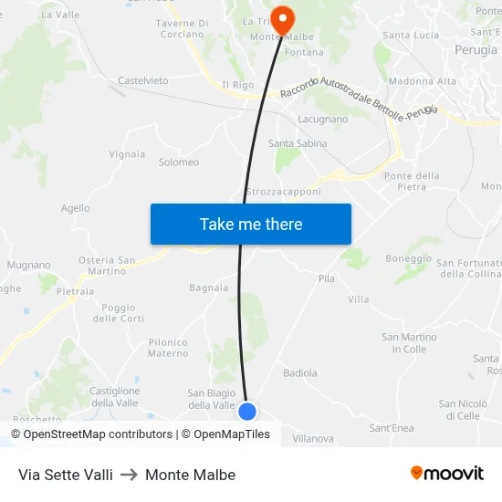 Seven Valleys Street to Monte Malbe map