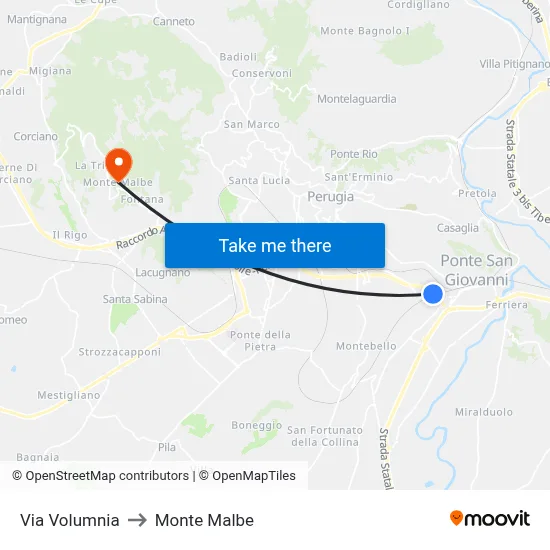 Volumnia Street to Monte Malbe map