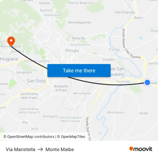 Maristella Street to Monte Malbe map