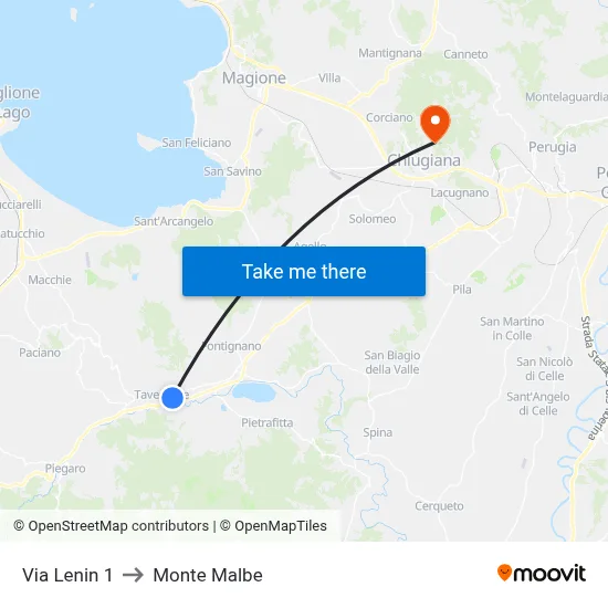 Lenin Street 1 to Monte Malbe map
