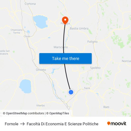 Fornole to Facoltà Di Economia E Scienze Politiche map