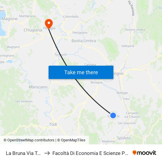 La Bruna Via Turati to Facoltà Di Economia E Scienze Politiche map