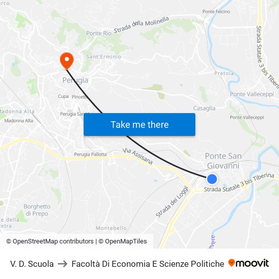 V. D. Scuola to Facoltà Di Economia E Scienze Politiche map