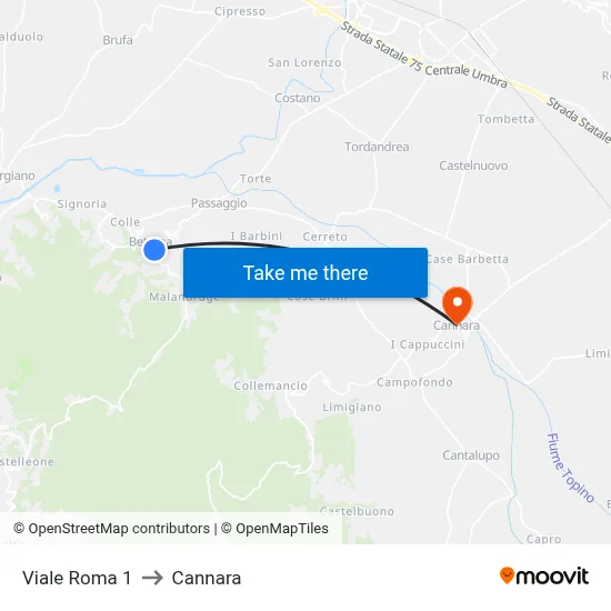 Roma Avenue 1 to Cannara map