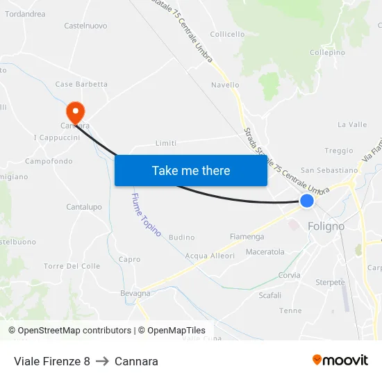 Florence Avenue 8 to Cannara map