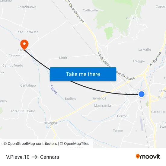 V.Piave.10 to Cannara map